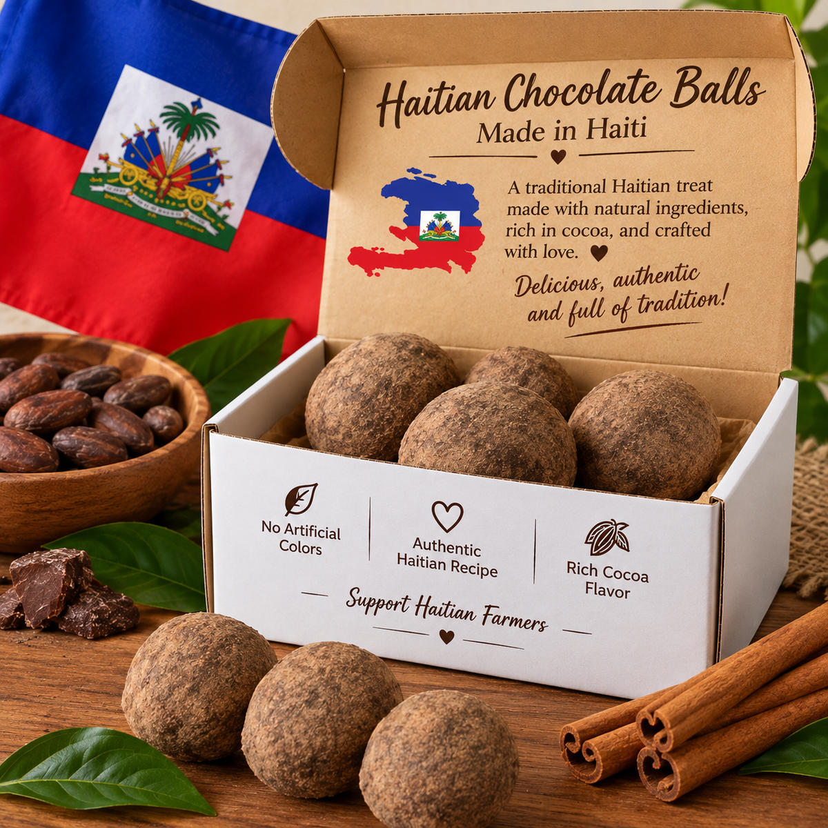 Haitian chocolate balls