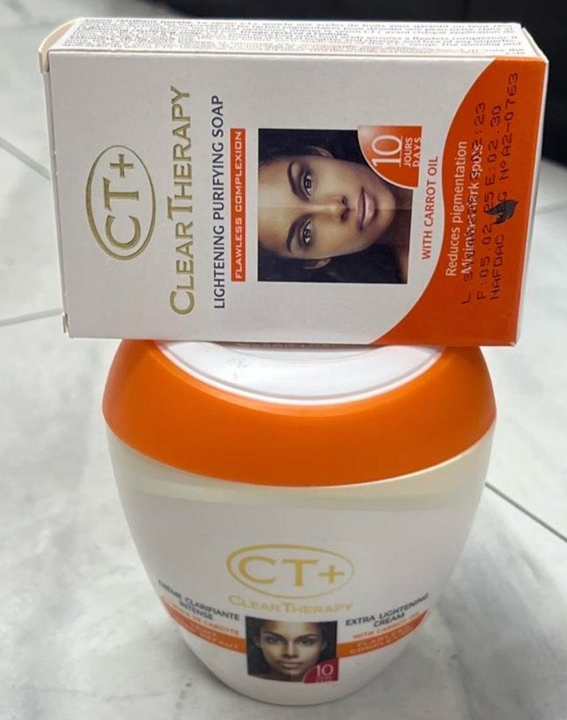 Ct plus clear therapy cream and soap carrot