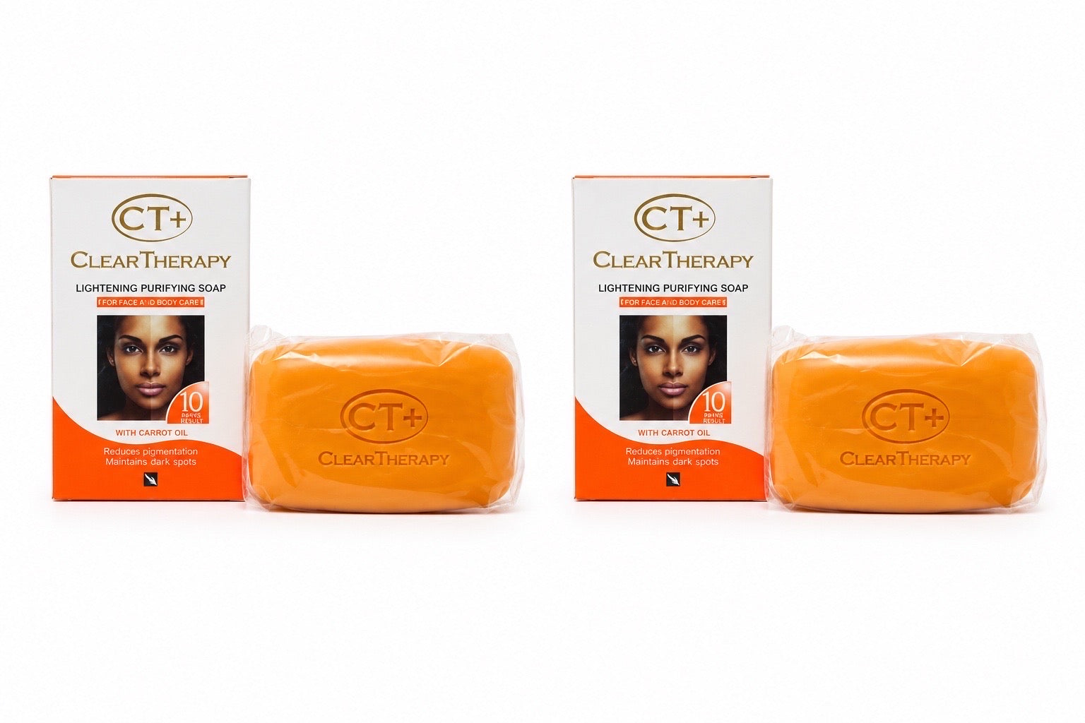 Ct plus clear therapy carrot soap, 2 pack